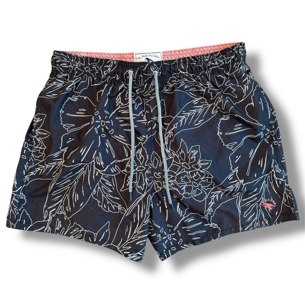Ted Baker The World Is Your Lobster London Swim Shorts Trunk Black White Sz 3 M